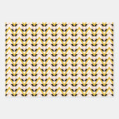 Modern Blush Pink Mustard Yellow Geometric Pattern Inpakpapier Vel (Voorkant 3)