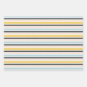 Modern Blush Pink Mustard Yellow Geometric Pattern Inpakpapier Vel (Voorkant 2)