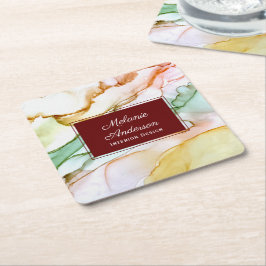 Modern Blush Pink Pastel Interior Design Kartonnen Onderzetters