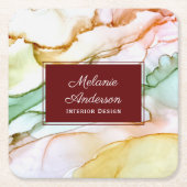 Modern Blush Pink Pastel Interior Design Kartonnen Onderzetters (Voorkant)