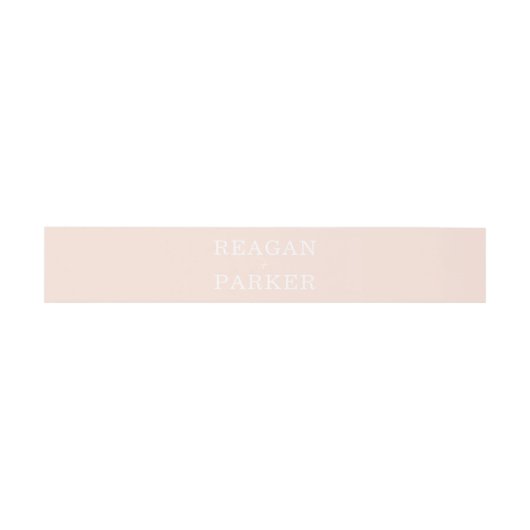 Modern Blush Pink Personalized Weddenschap Uitnodigingen Wikkel (Vlak)