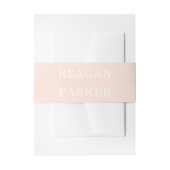 Modern Blush Pink Personalized Weddenschap Uitnodigingen Wikkel (Voorkant Voorbeeld)