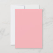 Modern Blush Pink Response Kaart RSVP (Achterkant)
