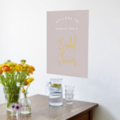 Modern Blush Pink Script Welcome Vrijgezellenfeest Folie Afdrukken (Laag (Keuken))