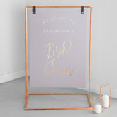 Modern Blush Pink Script Welcome Vrijgezellenfeest Folie Afdrukken