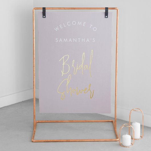 Modern Blush Pink Script Welcome Vrijgezellenfeest Folie Afdrukken