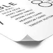 Modern Blush Pink Seating Chart Wedding Poster (Hoek)