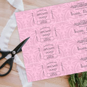 Modern Blush Pink Soap Bar Wrapper Bellyband Label