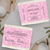 Modern Blush Pink Soap Bar Wrapper Bellyband Label