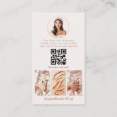 Modern Blush Pink Social Media Influencer Visitekaartje (Achterkant)