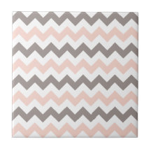 Modern Blush Pink Taupe Chevron