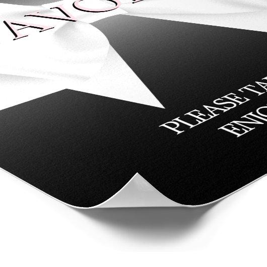 Modern Blush Pink Tiffany Baby shower Favorieten T Poster (Hoek)