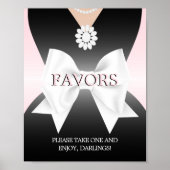 Modern Blush Pink Tiffany Baby shower Favorieten T Poster (Voorkant)