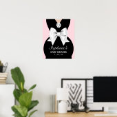 Modern Blush Pink Tiffany Baby shower Welkomstbord Poster (Thuiskantoor)