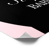 Modern Blush Pink Tiffany Baby shower Welkomstbord Poster (Hoek)