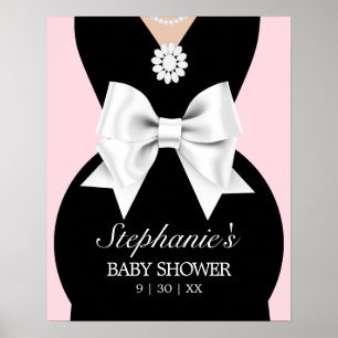 Modern Blush Pink Tiffany Baby shower Welkomstbord Poster