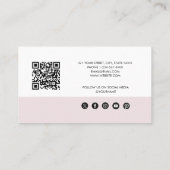 Modern Blush Pink Verwijs Een Vriend Verwijzing Ka Visitekaartje (Achterkant)