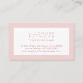 Modern Blush Pink Visitekaartje voor haar (Voorkant)