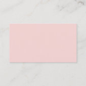 Modern Blush Pink Visitekaartje voor haar (Achterkant)