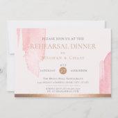 Modern Blush Pink Waterverf Brush Strokes Kaart (Voorkant)