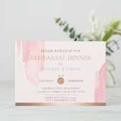 Modern Blush Pink Waterverf Brush Strokes Kaart (Staand voorkant)