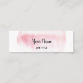 Modern Blush Pink Waterverf Slim Visitekaartje (Voorkant)