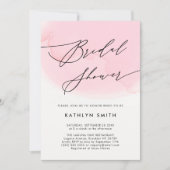 Modern Blush Pink Waterverf Vrijgezellenfeest Kaart (Voorkant)