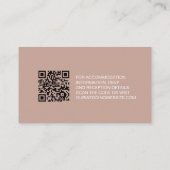 Modern Blush Pink Wedding Details Script Informatiekaartje (Achterkant)