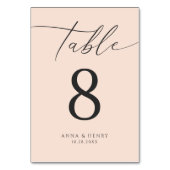 Modern Blush Pink Wedding Kaart (Achterkant)