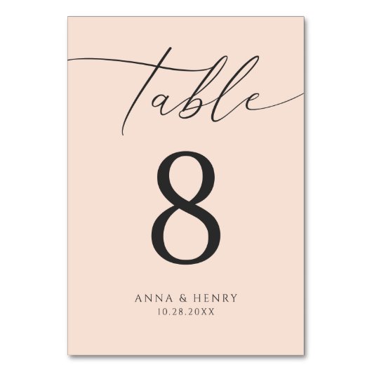 Modern Blush Pink Wedding Kaart (Achterkant)