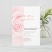 Modern Blush Pink Wedding Kaart (Staand voorkant)