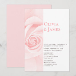 Modern Blush Pink Wedding Kaart