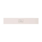 Modern Blush Pink Wedding Uitnodigingen Wikkel (Vlak)