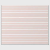 Modern blush pink & white stripes elegant chic cadeaupapier (Vlak)