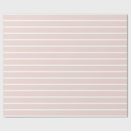Modern blush pink & white stripes elegant chic cadeaupapier (Vlak)
