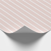 Modern blush pink & white stripes elegant chic cadeaupapier (Hoek)