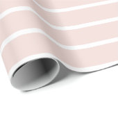 Modern blush pink & white stripes elegant chic cadeaupapier (Rol Hoek)