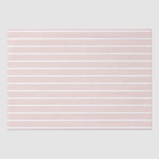 Modern blush pink & white stripes elegant chic tissuepapier (Voorkant)