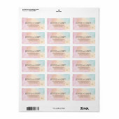 Modern Blush regenbooglitter Return Address Etiket (Full Sheet)