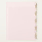 Modern Blush Roos Gepersonaliseerde Monogram Naam  Planner (Achterkant)
