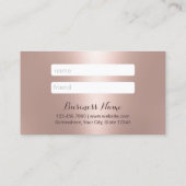 Modern Blush Roos Gold Beauty Salon Referral (Achterkant)