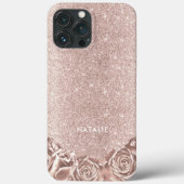 Modern Blush Roos Gold Glitter Luxal Case-Mate iPhone Case (Achterkant)