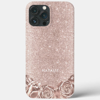 Modern Blush Roos Gold Glitter Luxal Case-Mate iPhone Case