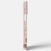 Modern Blush Roos Gold Glitter Luxal Case-Mate iPhone Case (Achterkant / Rechts)