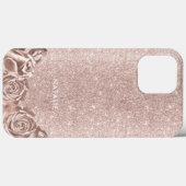 Modern Blush Roos Gold Glitter Luxal Case-Mate iPhone Case (Achterkant (horizontaal))