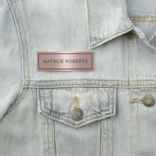 Modern Blush Roos Gold Hair & Makeup Artist Salon Naamplaatje (In situ)