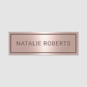 Modern Blush Roos Gold Hair & Makeup Artist Salon Naamplaatje (Voorkant)