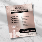 Modern Blush Roos Gold House Cleaning Housekeeping Flyer