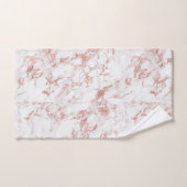Modern Blush Roos Gouden Glitter Folie Wit Marmer Bad Handdoek (Handdoek)
