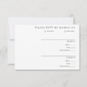 Modern Blush Roos met een Heart Wedding RSVP Kaartje (Achterkant)